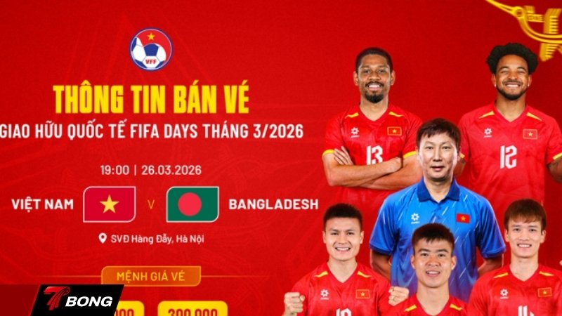 Lịch thi đấu và thông tin vé xem đội tuyển Việt Nam